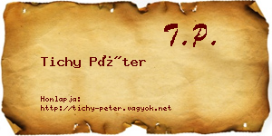 Tichy Péter névjegykártya